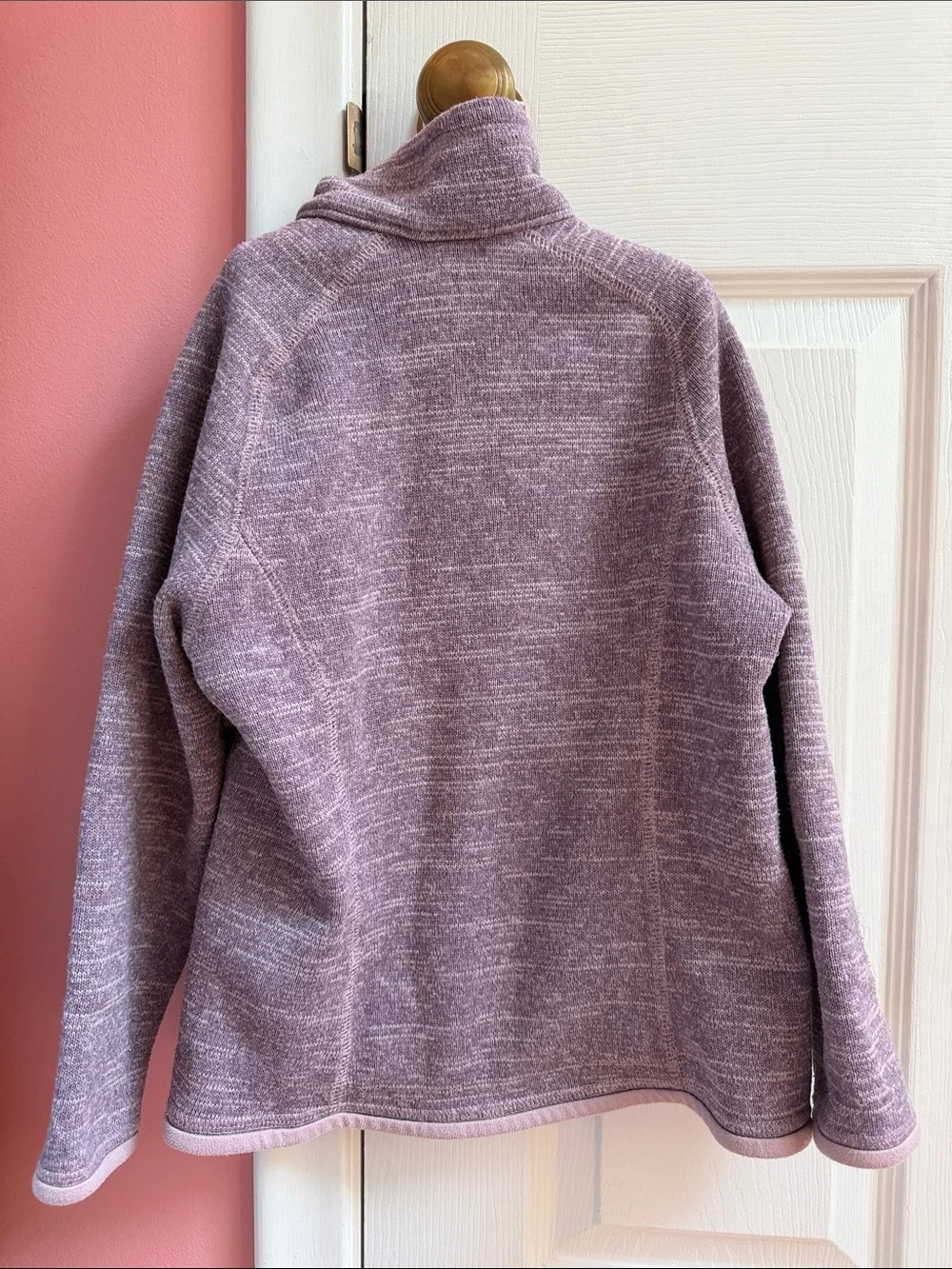 Patagonia Girls Heathered Lavendar Full-Zip Fleece Jacket
